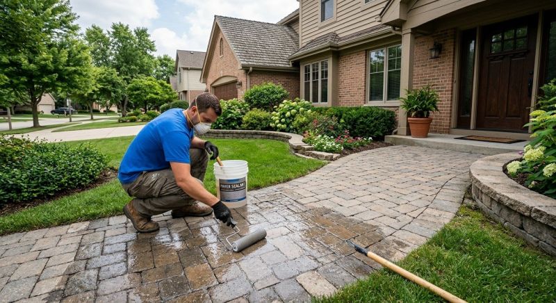 Paver Driveway Sealing in Kansas City, KS