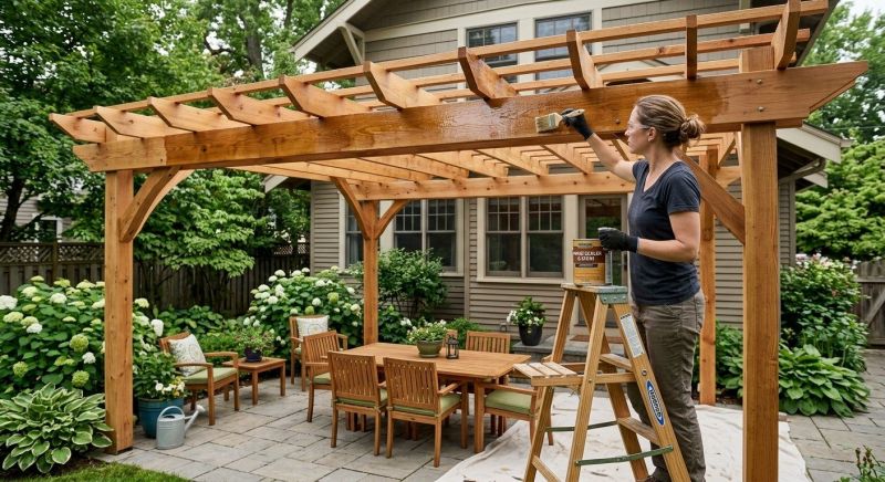 Pergola Sealing in Redmond, WA